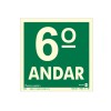 Placa Pvc Pavimento 6º Andar Fotoluminescente Paf341 - Encartale 