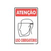Placa Sinalizadora Uso Obrigatório (Protetor Facial) - Encartale