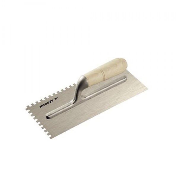 Desempenadeira Dentada 28cm Cabo Madeira - Robust