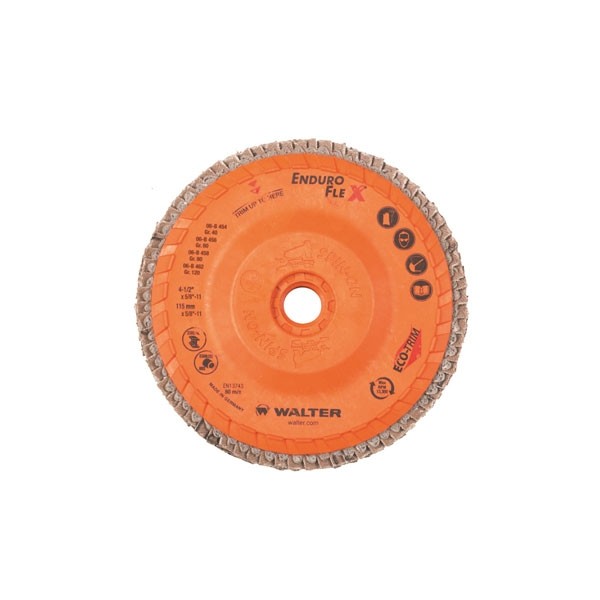 Disco de Lixa Enduro Flex Inox 4.1/2 Pol 60 Gr - Walter