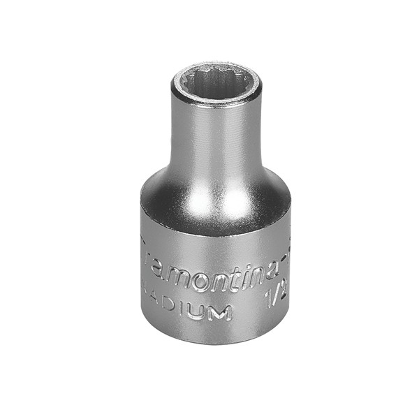 Soquete Estriado 10mm Encaixe 1/2 Pol. Aço Cromo Vanádio - Tramontina