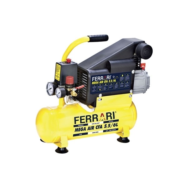 Compressor de Ar Mega Air 1HP 6 L - Ferrari