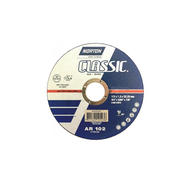 Disco de Corte  4.1/2 Pol. x 1.6 x 7/8 Pol. AR102C - Norton