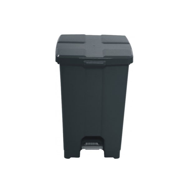 Cesto de Lixo 60 L Quad Pedal Preto