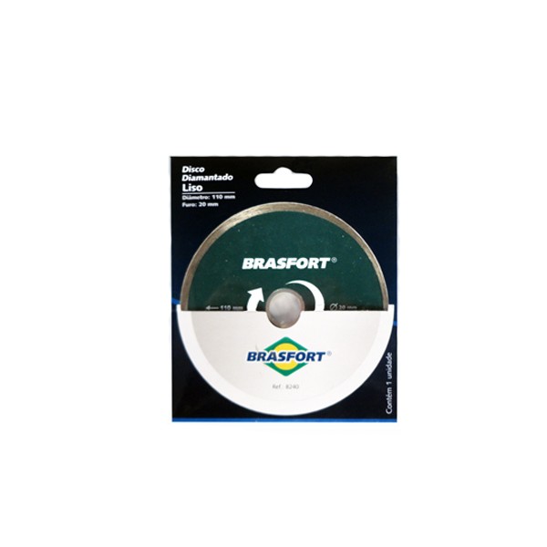 Disco Diamantado 110mm Liso 8240 - Brasfort 