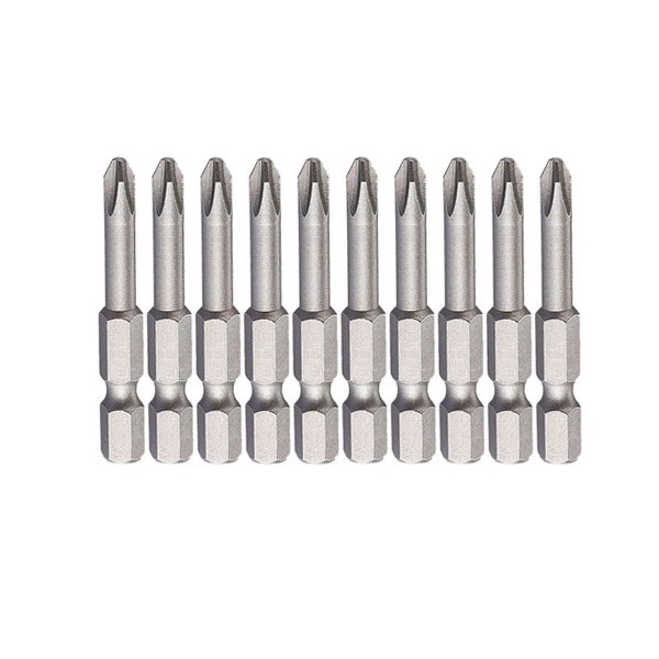 Jogo de Bits Phillips Ph2 50mm com Encaixe de 1/4 Pol. - 10 Peças - Vip Industrial