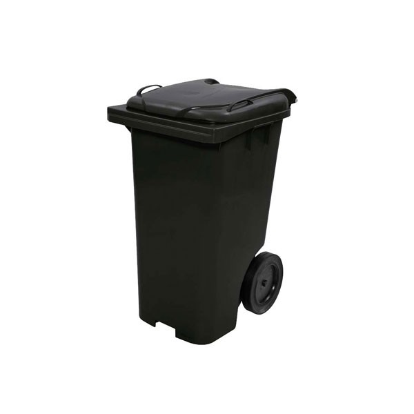 Cesto de Lixo 240 L com Tampa e Roda Preto