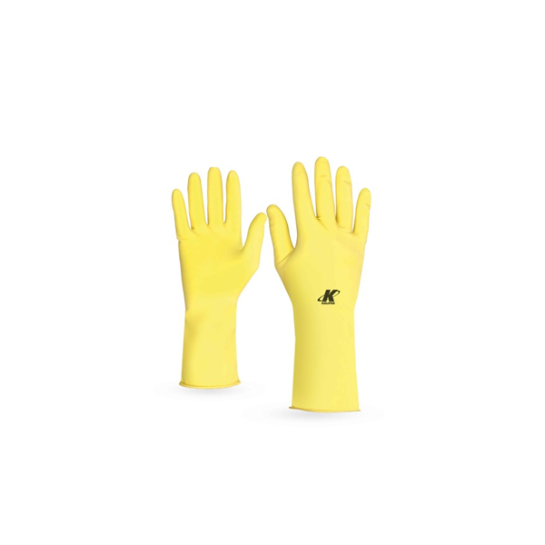 Luva em Algodão c/ Latex Amarelo (4) Tamanho XG - Látex Light Kalipso