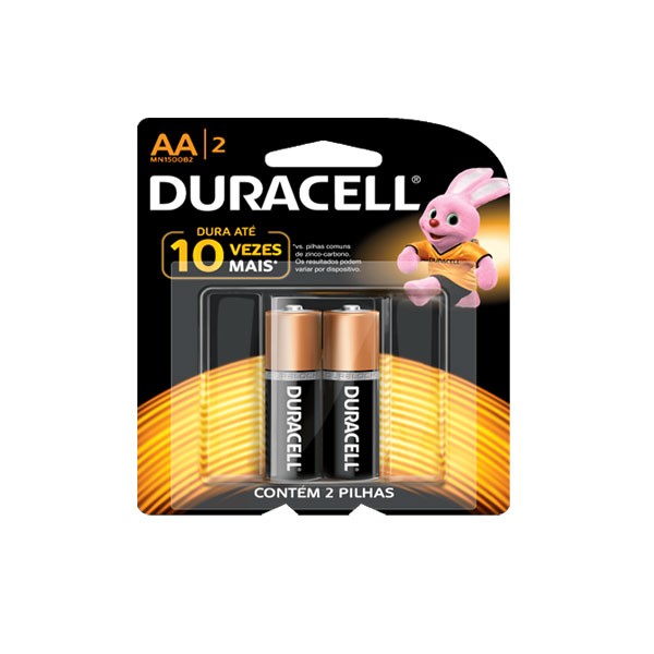 Pilha Alcalina Pequena c/ 2 pçs AA - Duracell