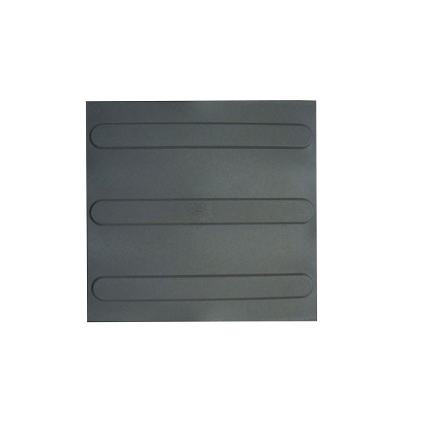 Piso Tatil Canaleta Direcional 25x25cm Cinza Escuro - 5mm 