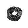 Tubo Espiral 1/2 Pol. 12.7mm - Organizador de Fios Preto 2 Mts - Frontec