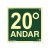 Placa em PVC 20° Andar Fotoluminescente PAF-355/F