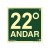 Placa em PVC 22° Andar Fotoluminescente PAF-624/F