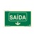 Placa Saída de Emergência Seta Para Baixo Fotoluminescente Paf332 - Encartale 