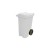 Cesto de Lixo 240 L com Tampa e Roda Branco