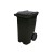 Cesto de Lixo 240 L com Tampa e Roda Preto