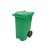Cesto de Lixo 240 L com Tampa e Roda Verde