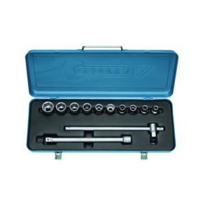 Jogo de Soquete Estriado 10 a 22mm Encaixe 1/2 Pol. 12 Pçs - Gedore