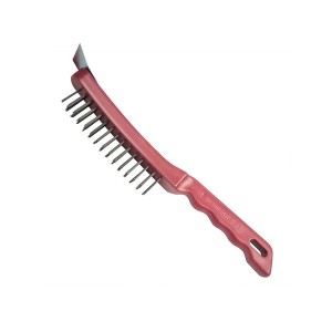 Escova de Aço Carbono Manual c/ 3 Fileiras - Robust