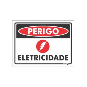 Placa Perigo Eletricidade Ps127 - Encartale 