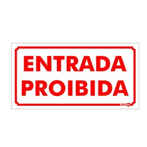Placa Metal Entrada Proibida Pm849 - Encartale 