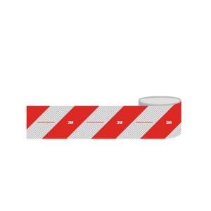 Fita Refletiva Branco/Vermelho Para-Choque Esquerda - 3M