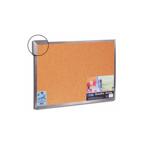 Quadro Aviso 90x60cm Cortiça Moldura Alumínio - Cortiarte