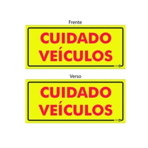 Placa Cuidado Veículos Ps468 - Encartale 
