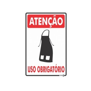 Placa Atenção Uso Obrigatório de Avental Ps653 - Encartale