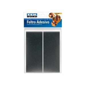 Feltro Retangular 127x51cm Com 2 Unidades Preto - Tekbond