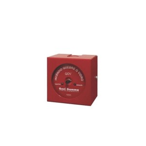 Botoneira Quebra Vidro p/Alarme de Incêndio – Sobrepor 2 Leds 12/24V 4x4 - Gevi-Gamma