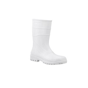 Bota PVC Cano Médio Branca Sem Forro Tamanho 44 CA 37456 Bracol