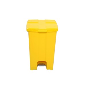 Cesto de Lixo 60 L Quad Pedal Amarelo