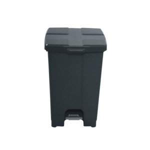 Cesto de Lixo 60 L Quad Pedal Preto