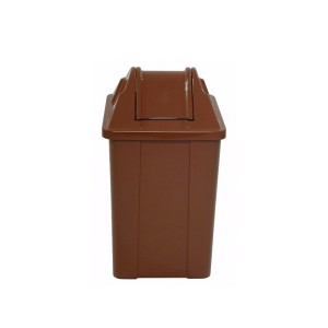 Cesto de Lixo 100 L Quad Basculante Marrom