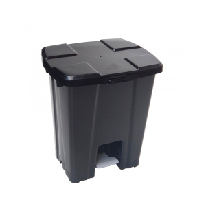 Cesto de Lixo 30L Quadrado c/ Pedal - Preto