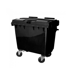 Cesto de Lixo 660 L com Tampa Roda