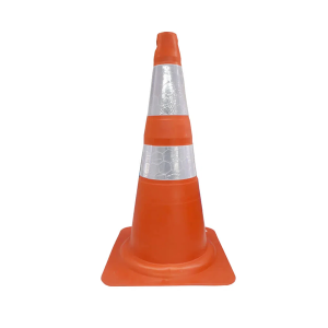 Cone Sinalização Refletivo PVC 75cm Laranja/Branco Norma NBR