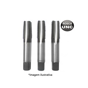 Jogo de Macho Aço Rápido Unc 12.7 mm 1/2 Pol 3 pçs 13 Fios - Dormer
