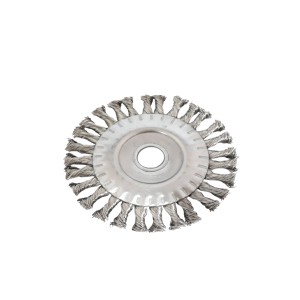 Escova Circular Trançada 4.1/2 x 1/2 x 7/8 Pol. Aço Inox