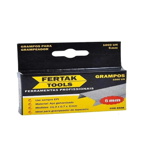 Grampo para Grampeador Tapeceiro 06 mm - Fertak 