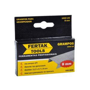 Grampo para Grampeador Tapeceiro 08 mm - Fertak 
