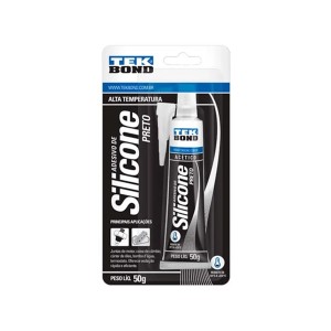 Silicone Acético 50g Alta Temperatura Preto - Tekbond
