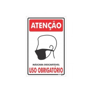 Placa Uso Obrigatório Máscara Ps841 - Encartale