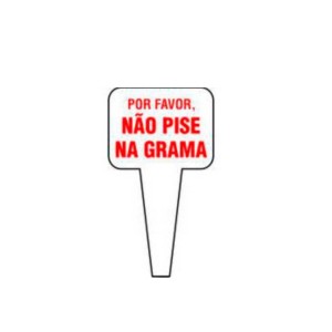 Placa Não Pise na Grama PS-177 - Encartale
