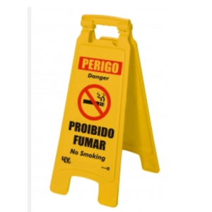 Placa Sinalizadora Dobrável Cavalete de Atenção Não Fume - Encartale