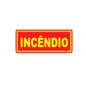 Placa em Poliestireno Incêndio PS-121