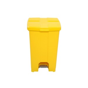 Cesto de Lixo 25L Quadrado c/ Pedal - Amarelo
