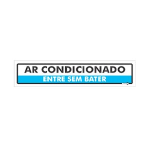 Placa Sinalizadora Ar Condicionado Entre sem Bater - Encartale