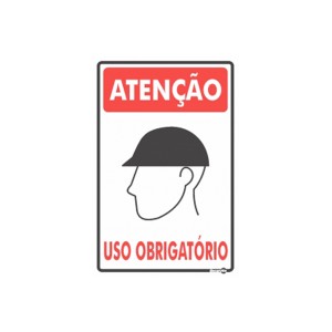 Placa Sinalizadora Uso Obrigatório Capacete - Encartale